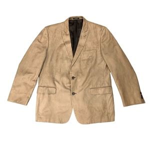 John Varvatos Citywood Blazer Men 44 Brown Cotton Blend Single Breast Sport Coat